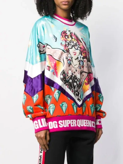 Shop Dolce & Gabbana Super Queen Print Sweatshirt In S9000 Multicolor
