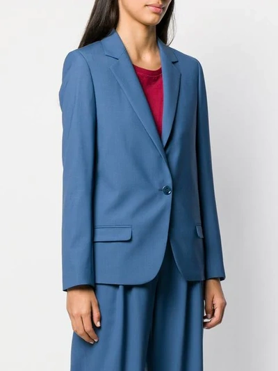 Shop Indress Classic Fitted Blazer In Blue