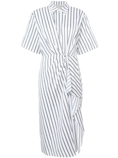 Shop Jason Wu Collection Striped Shirt Dress - White