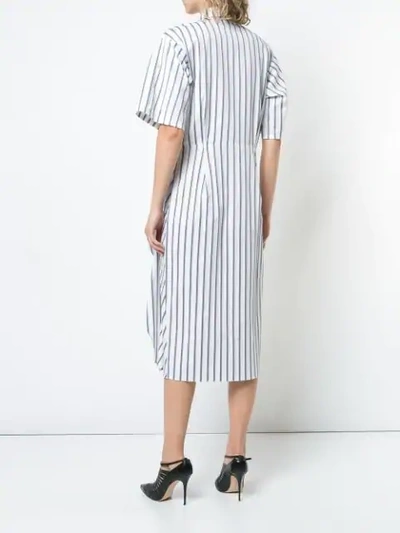 Shop Jason Wu Collection Striped Shirt Dress - White