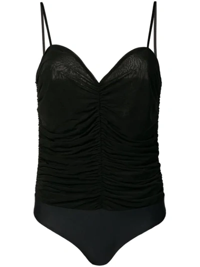 Shop Diane Von Furstenberg Ruched Vest Top In Black