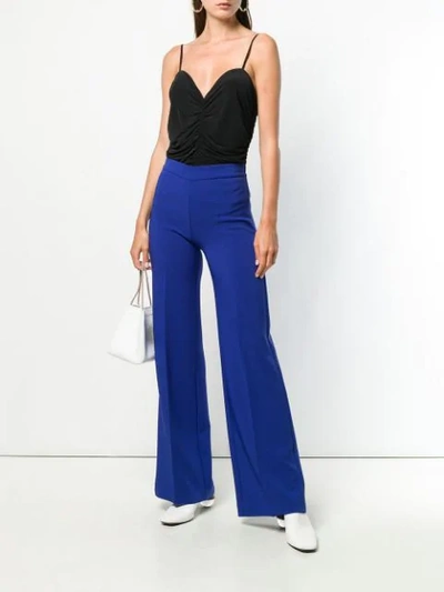 Shop Diane Von Furstenberg Ruched Vest Top In Black