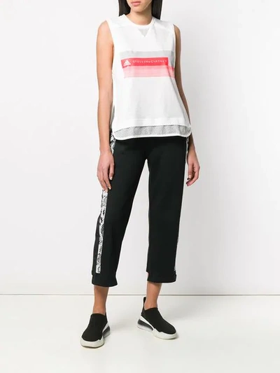 Adidas By Stella Mccartney Mesh Panel Tank Top In White