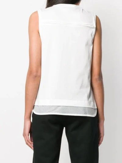 Adidas By Stella Mccartney Mesh Panel Tank Top In White
