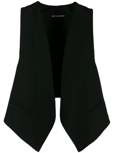 Shop Ann Demeulemeester Open Front Waistcoat - Black