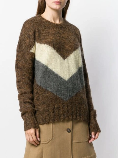 Shop Plan C Chevron Jumper In Brown