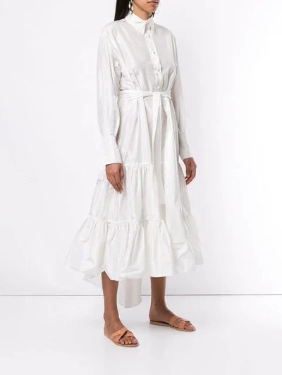 Shop Taller Marmo Long Shirt Dress With Knot In White