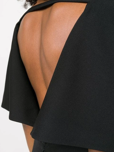 Shop Givenchy Cape Evening Dress In Black