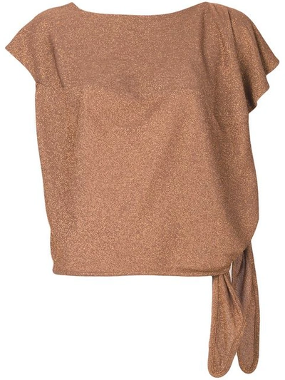 Shop Vivienne Westwood Anglomania Copper Glitter Top In Brown