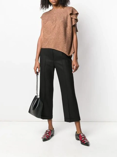 Shop Vivienne Westwood Anglomania Copper Glitter Top In Brown