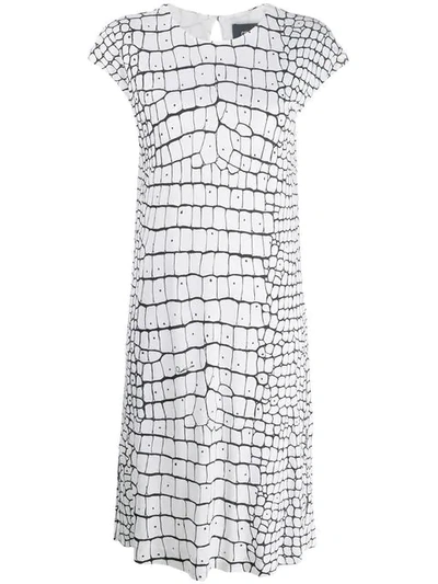 Shop Cavalli Class Printed Dress In White