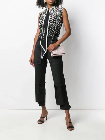 Givenchy Black Women's Floral Oversized Tie Shirt In Black