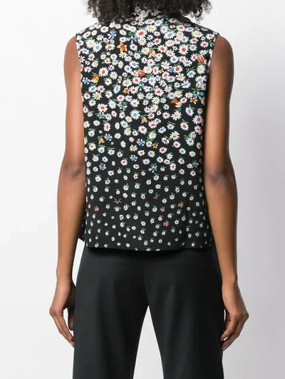 Givenchy Black Women's Floral Oversized Tie Shirt In Black