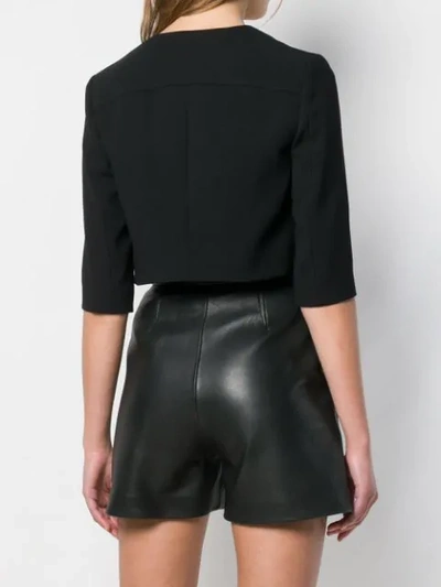 Shop Pinko Cropped Jacket In Black