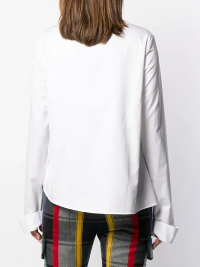 Shop Ji Oh Off-centre Shirt In White