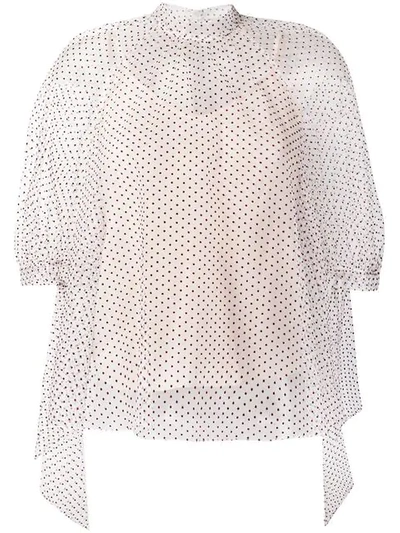 Shop Erdem Dot Layered Top In Neutrals