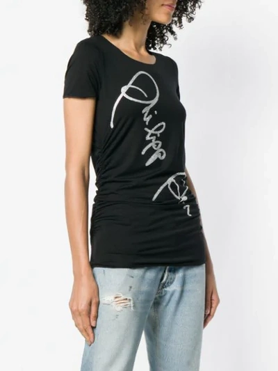 Shop Philipp Plein Signature Print T In Black