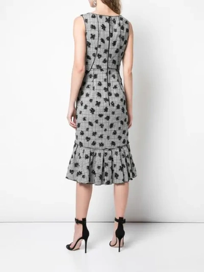 Jason Wu Collection Floral Check Print Dress In Black