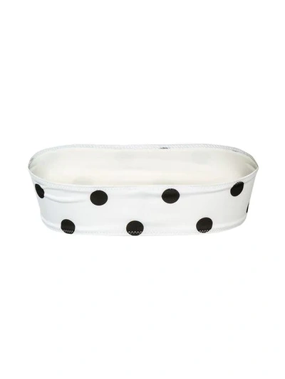 Shop Solid & Striped Polka Dot Bandeau Bikini Top In White