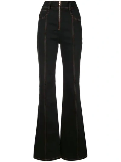 Shop Proenza Schouler High-rise Flared Jeans In Black