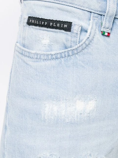 Shop Philipp Plein Skinny-jeans Mit Taschen In Blue