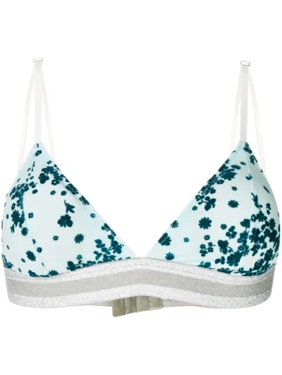 Shop Chite' Print Triangle Bra In Green