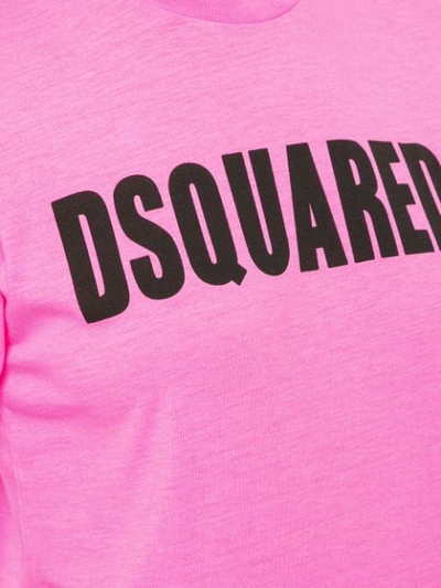 Shop Dsquared2 Logo Print T-shirt In Pink
