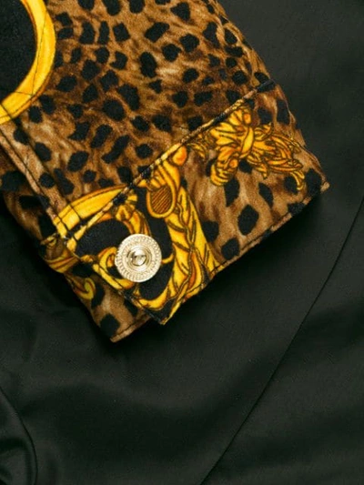 Shop Versace Jeans Couture Baroque Leopard-print Jacket In Yellow