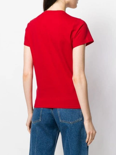 Shop Balenciaga Bb Log Print T-shirt In Red