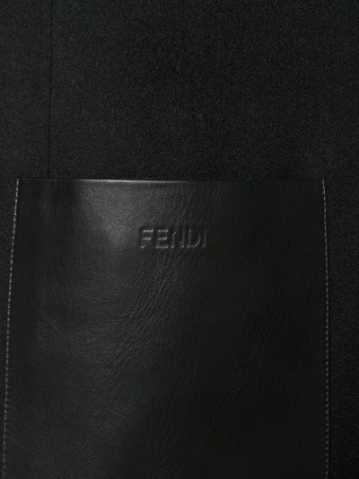 Shop Fendi Reversible Ff Logo Coat In Black