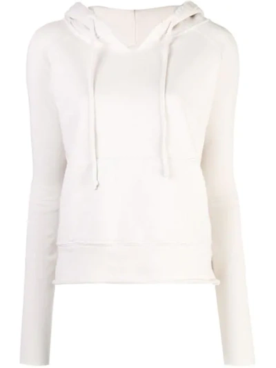Shop Nili Lotan Drawstring Hooded Sweatshirt In White