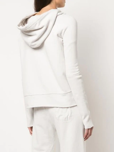 Shop Nili Lotan Drawstring Hooded Sweatshirt In White