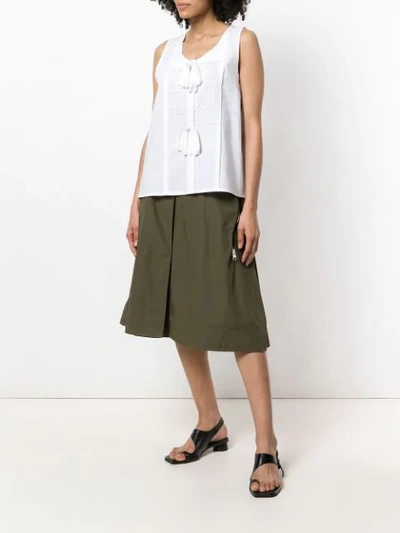 Shop Jw Anderson Safari Two-way Zipper Skirt In Green