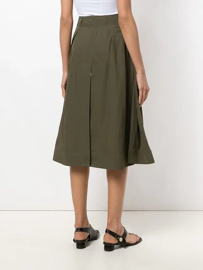 Shop Jw Anderson Safari Two-way Zipper Skirt In Green