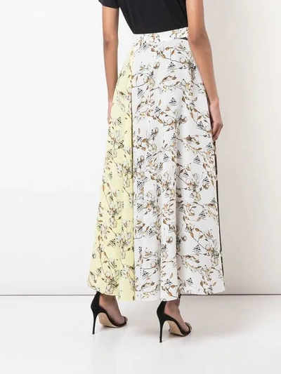 Shop Off-white Clash Floral Patterned Skirt In 8800