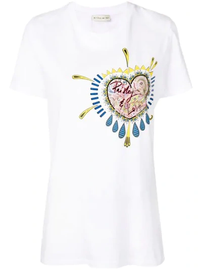 Shop Etro Paisley & Love T In White