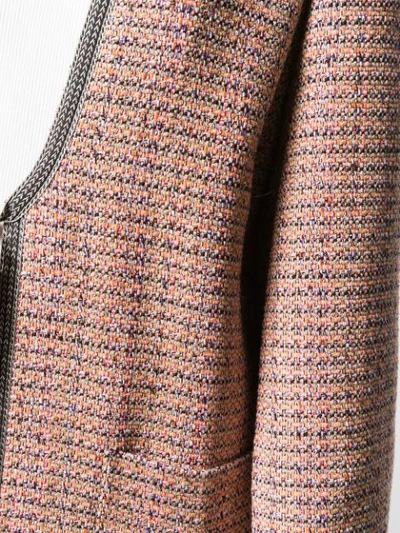 Shop Etro Tweed Coat In 750 Multicolor