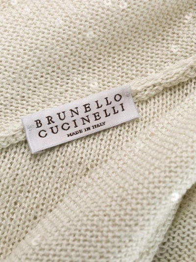 BRUNELLO CUCINELLI ONE-SHOULDER JUMPER - 白色