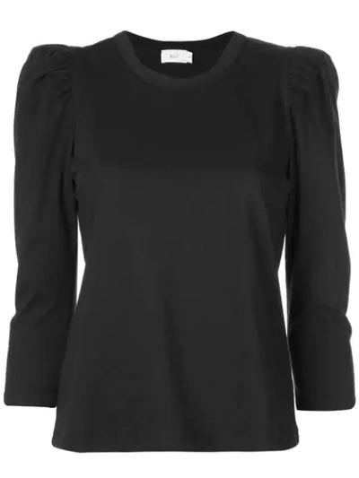 Shop A.l.c Karlie Puff Sleeve T-shirt In Black