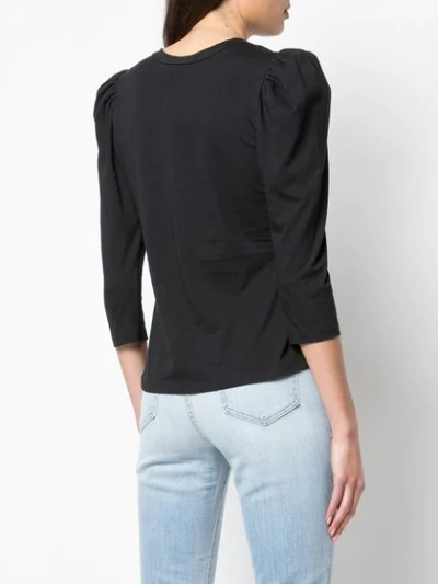 Shop A.l.c Karlie Puff Sleeve T-shirt In Black