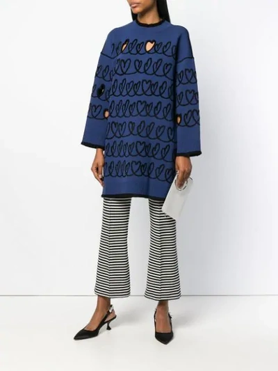 Shop Fendi Maxi Knit Wool Blend Sweater In F12qa-muffin