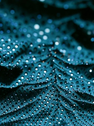 ALEXANDRE VAUTHIER GLASS-EMBELLISHED ASYMMETRIC DRESS - 蓝色