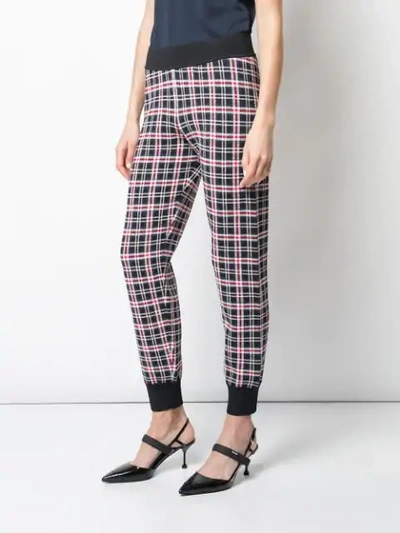 Shop Opening Ceremony Plaid Knit Track Pants In Blue