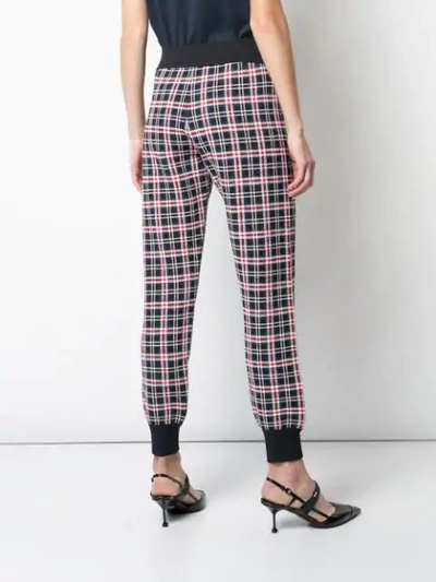 Shop Opening Ceremony Plaid Knit Track Pants In Blue