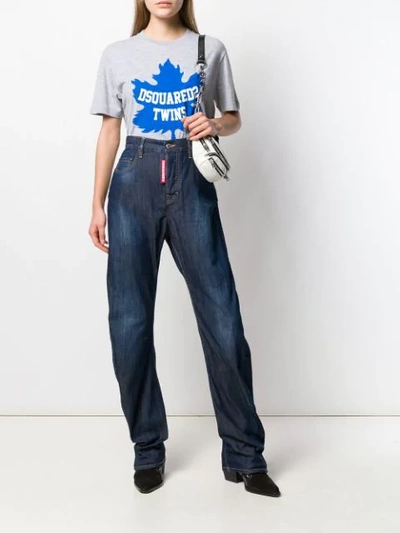 Dsquared2 Grey Cotton T-shirt In Grey