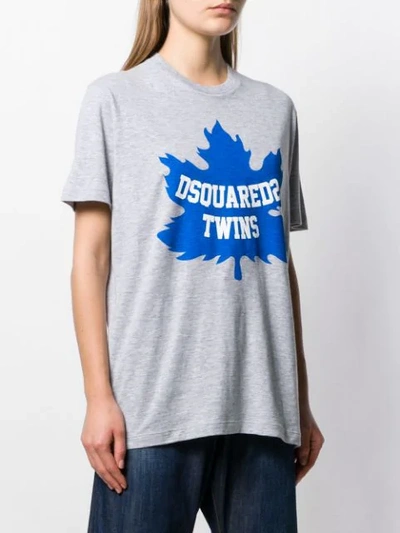 Dsquared2 Grey Cotton T-shirt In Grey