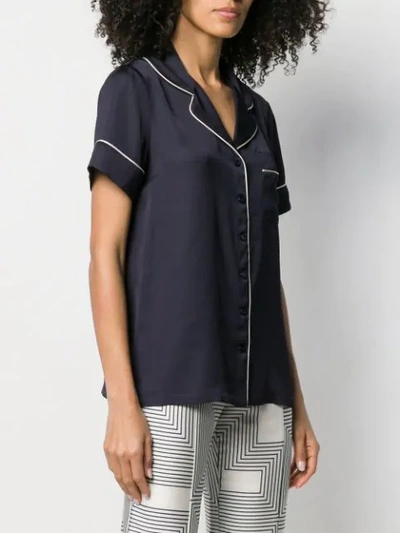 Shop Peserico Short-sleeved Shirt In Blue