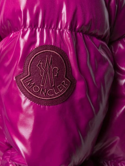 Shop Moncler Fitted Puffer Jacket In Pink