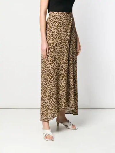 ANDAMANE 豹纹半身裙 - 棕色