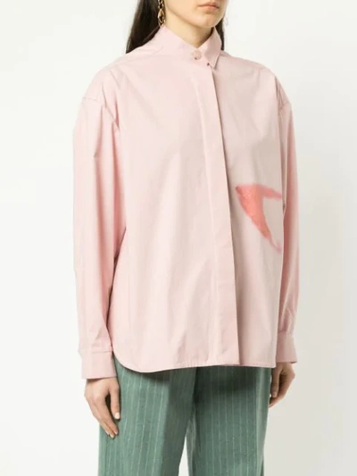 Shop Walk Of Shame Concealed Front Shirt In Pink